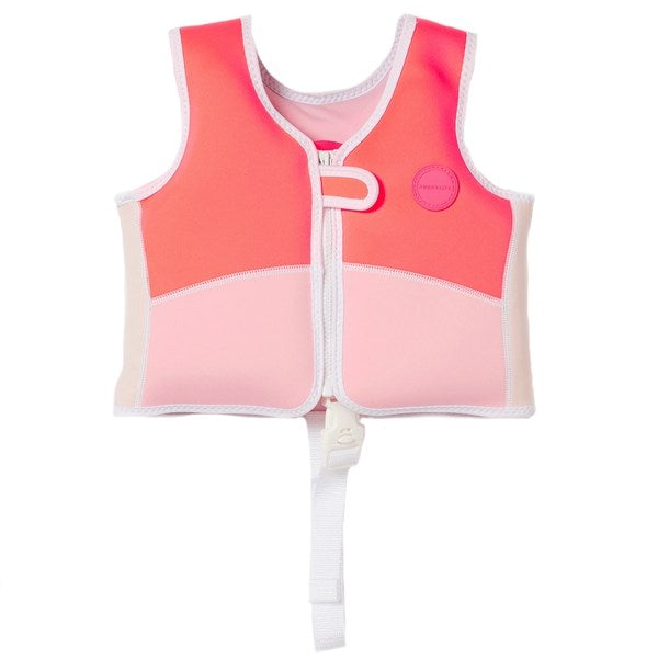 SunnyLife Swim Vest Melody the Mermaid Neon Strawberry