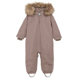 En Fant Pine Bark Baby Snowsuit m. Fake Fur