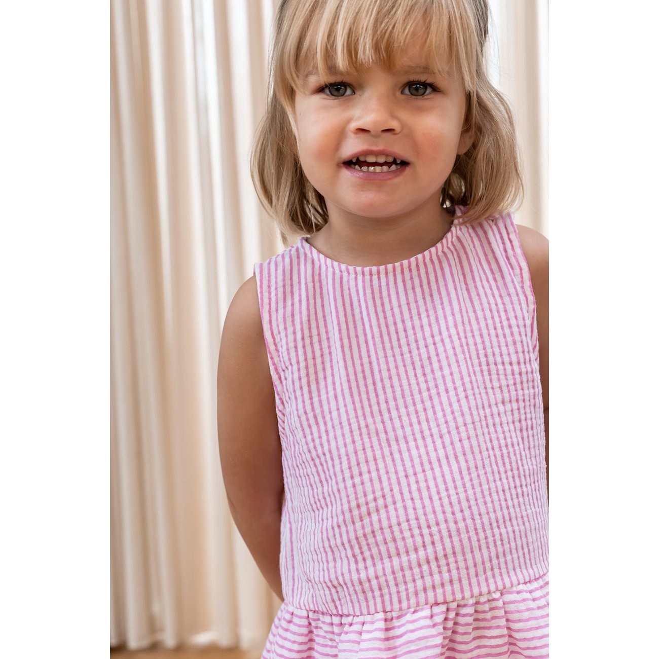 Fliink Cloud Dancer Pink Stripe Ciao Stripe Top