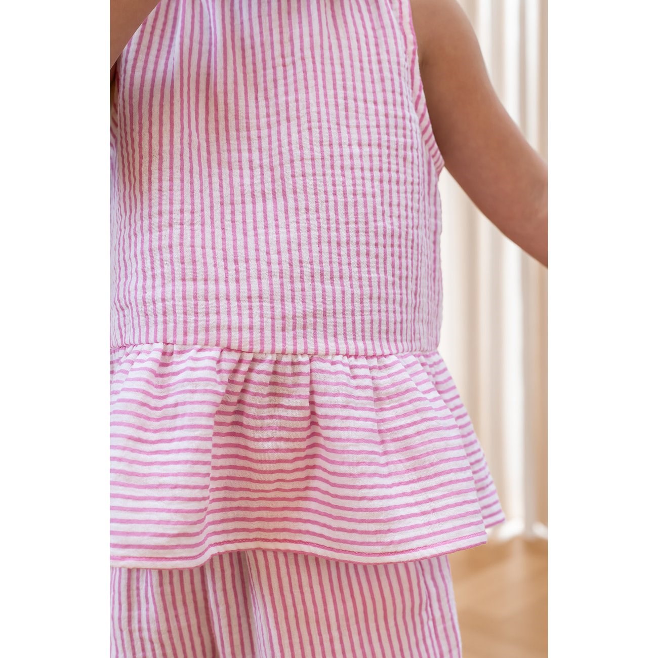 Fliink Cloud Dancer Pink Stripe Ciao Stripe Top