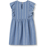 Fliink Cloud Dancer Mazerine Blue Stripe Miro Dress