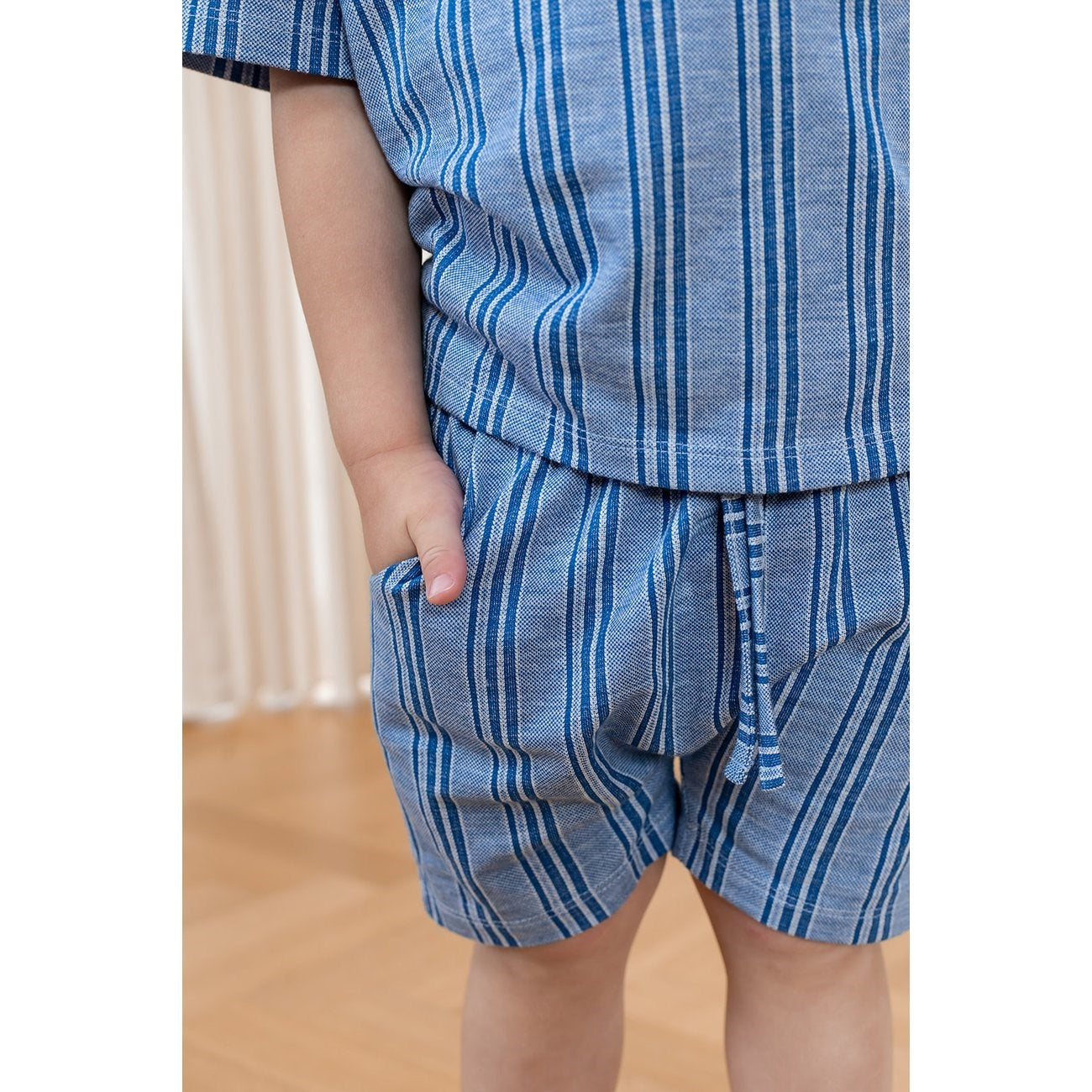 Fliink Cloud Dancer Mazerine Blue Stripe Miro Shorts
