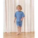 Fliink Cloud Dancer Mazerine Blue Stripe Miro T-Shirt