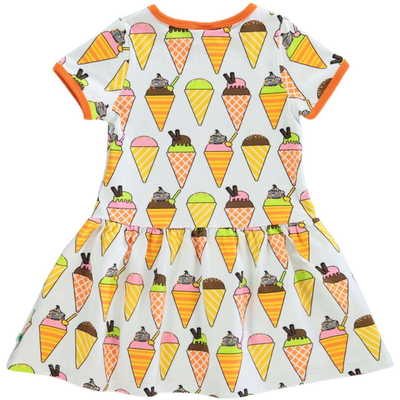Småfolk Cream Short-Sleeved Dress With Ice Cream