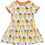 Småfolk Cream Short-Sleeved Dress With Ice Cream