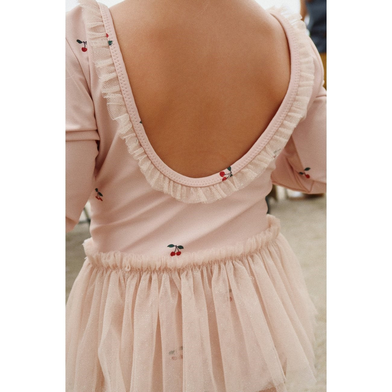 Konges Sløjd Layered Tulle Ls Swimsuit Cherry Blush