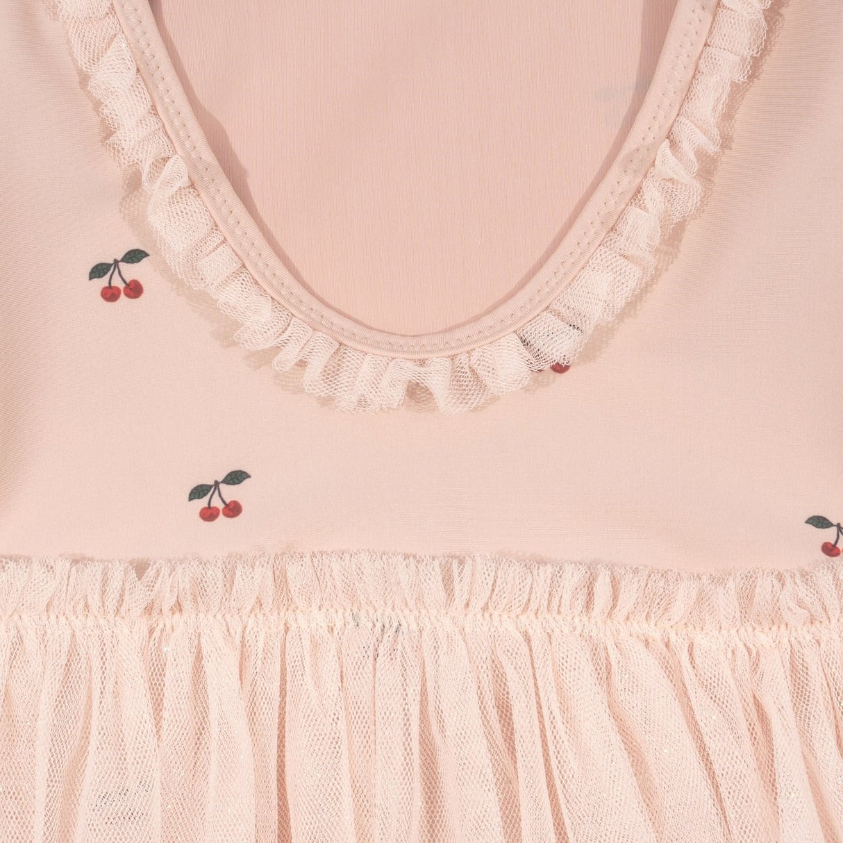 Konges Sløjd Layered Tulle Ls Swimsuit Cherry Blush