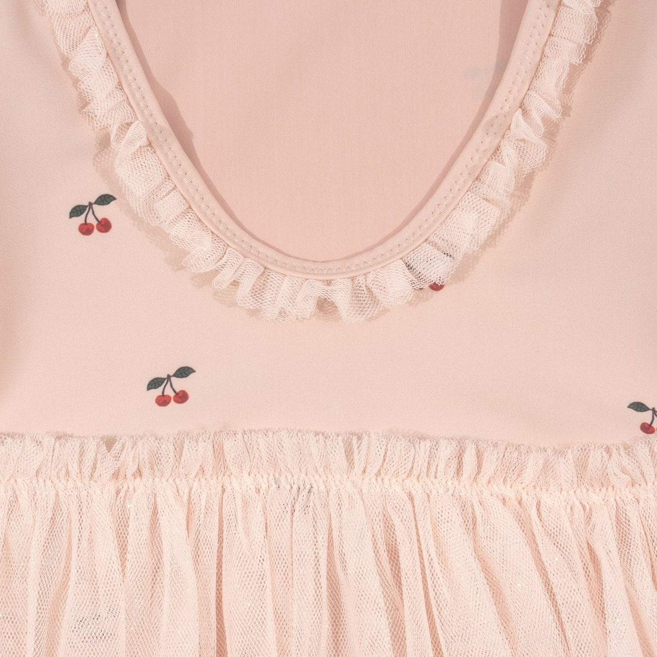 Konges Sløjd Layered Tulle Ls Swimsuit Cherry Blush