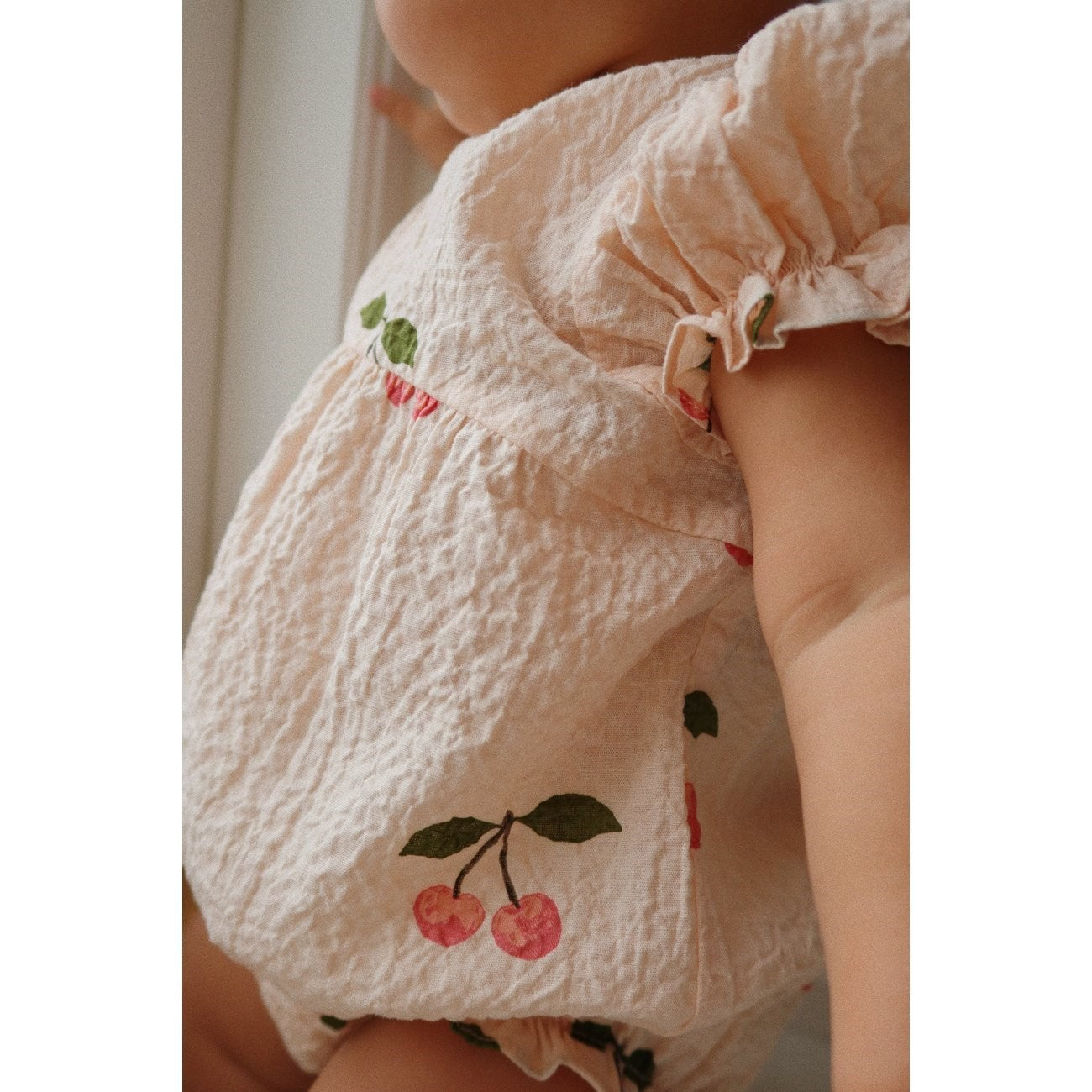 Konges Sløjd Ma Grande Cerise Pink Vida Puff Sleeves Romper