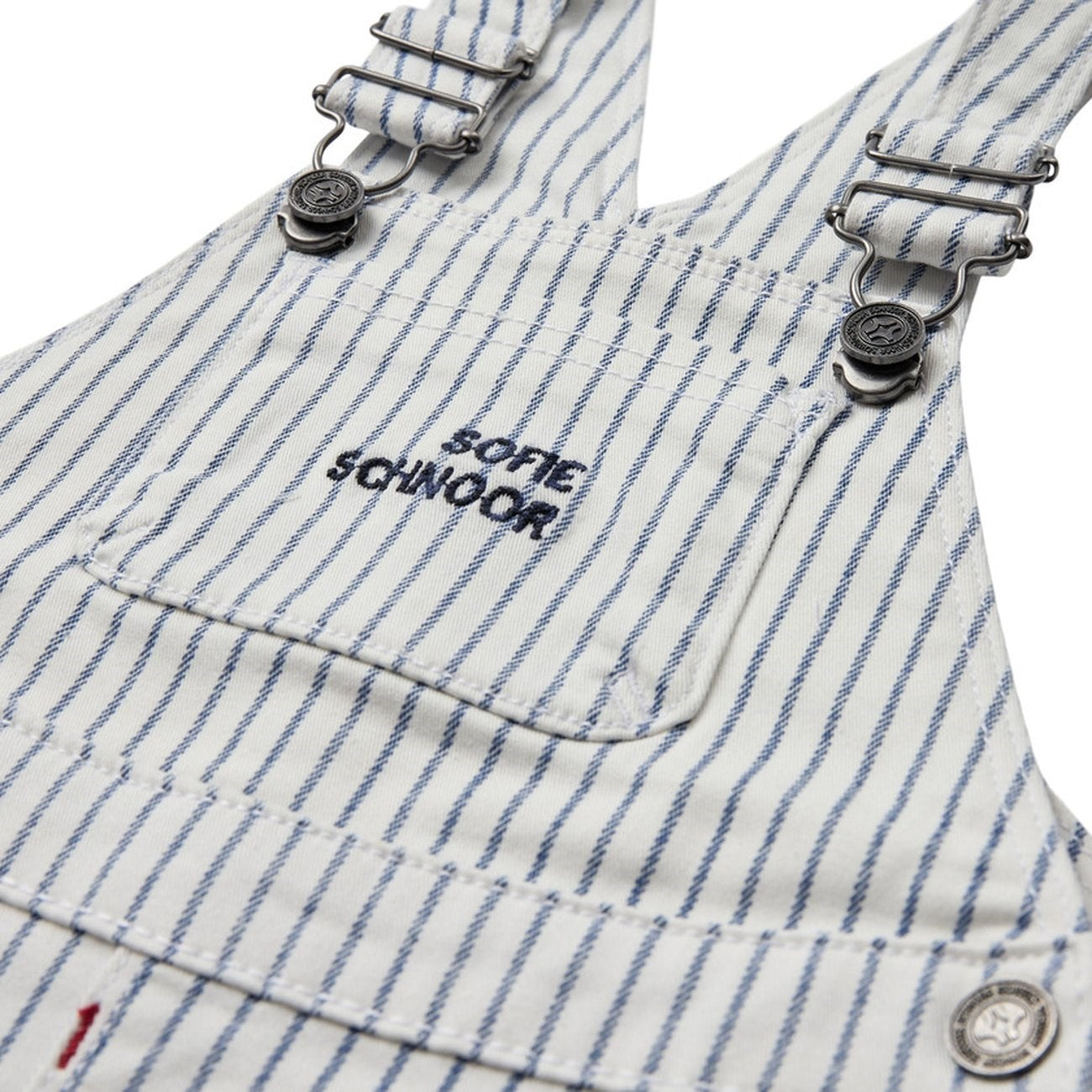 Sofie Schnoor Blue Striped Overall Dress