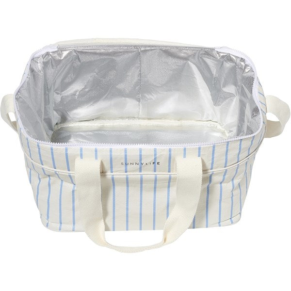 SunnyLife Cooler Bag Le Weekend Mid Blue-Cream