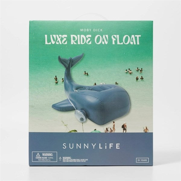 SunnyLife Luxe Ride-On Moby Dick Navy