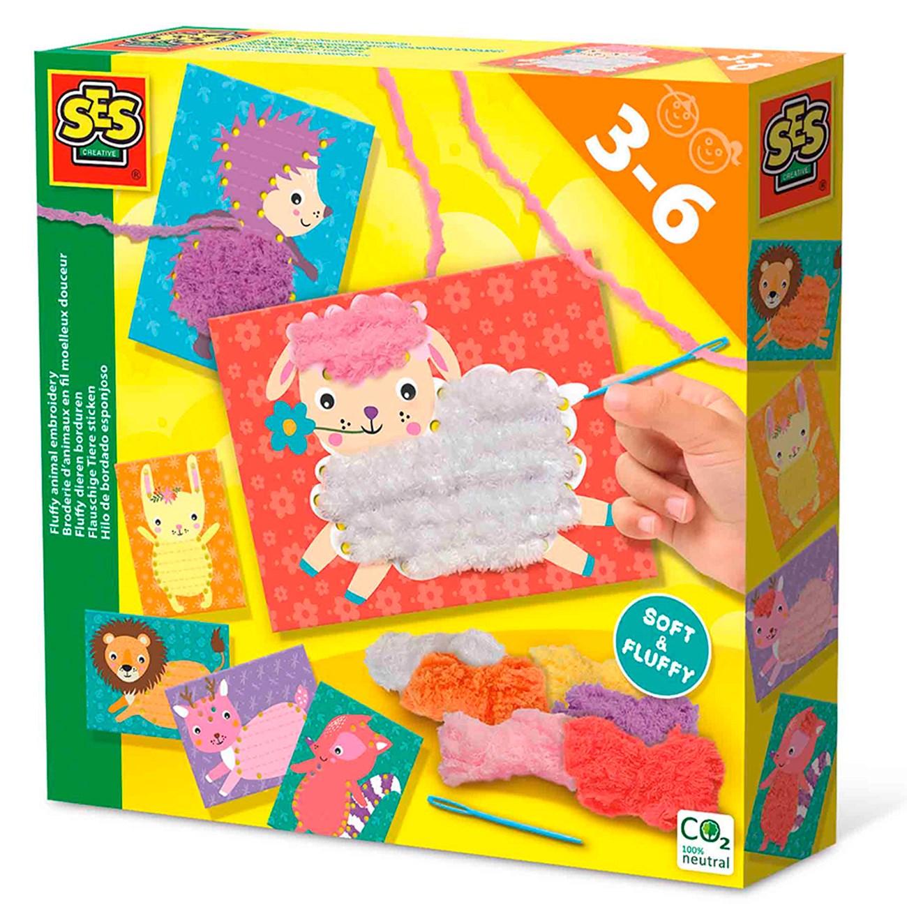 SES Creative embroidery on animal cards