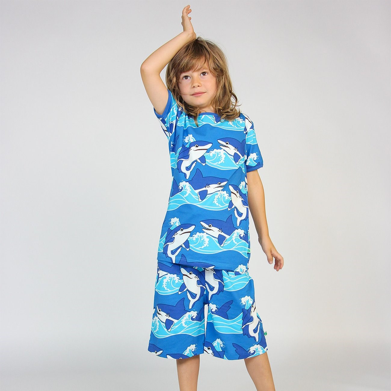 Småfolk Brilliant Blue Shorts With Sharks