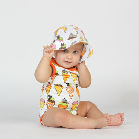 Småfolk Cream Sun Hat With Ice Cream