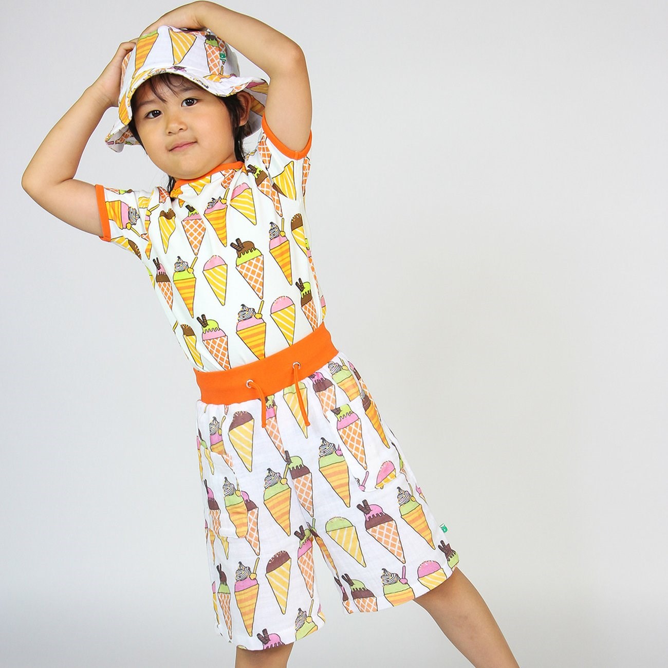 Småfolk Cream Sun Hat With Ice Cream