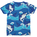 Småfolk Brilliant Blue T-Shirt With Sharks