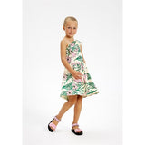 The New White Swan Campanula Flower AOP Kylie Dress