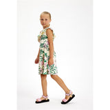 The New White Swan Campanula Flower AOP Kylie Dress