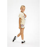 The New White Swan Campanula Flower AOP Kylie Shorts