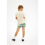 The New White Swan Campanula Flower AOP Kylie Shorts