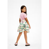The New White Swan Campanula Flower AOP Kylie Skirt