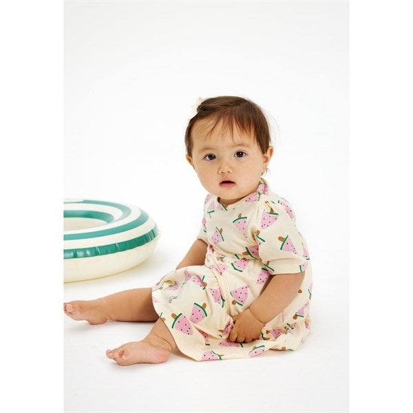 THE NEW Siblings White Swan Watermelon AOP Kaya Dress