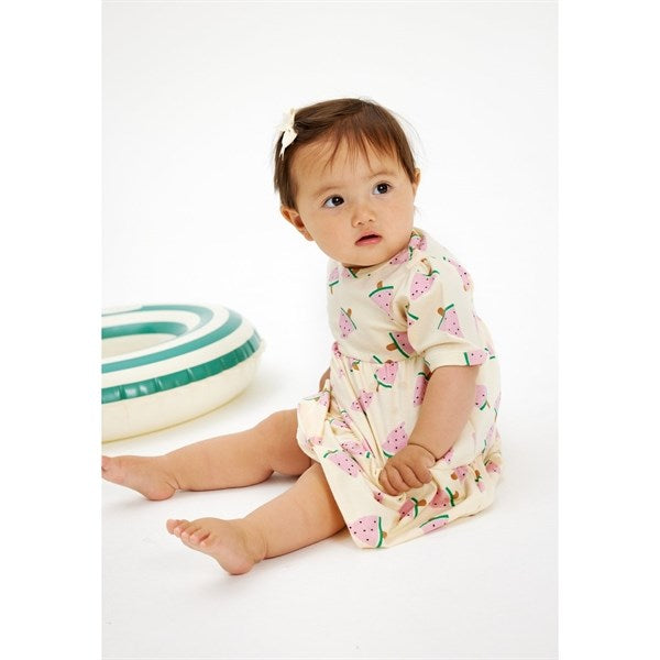 THE NEW Siblings White Swan Watermelon AOP Kaya Dress
