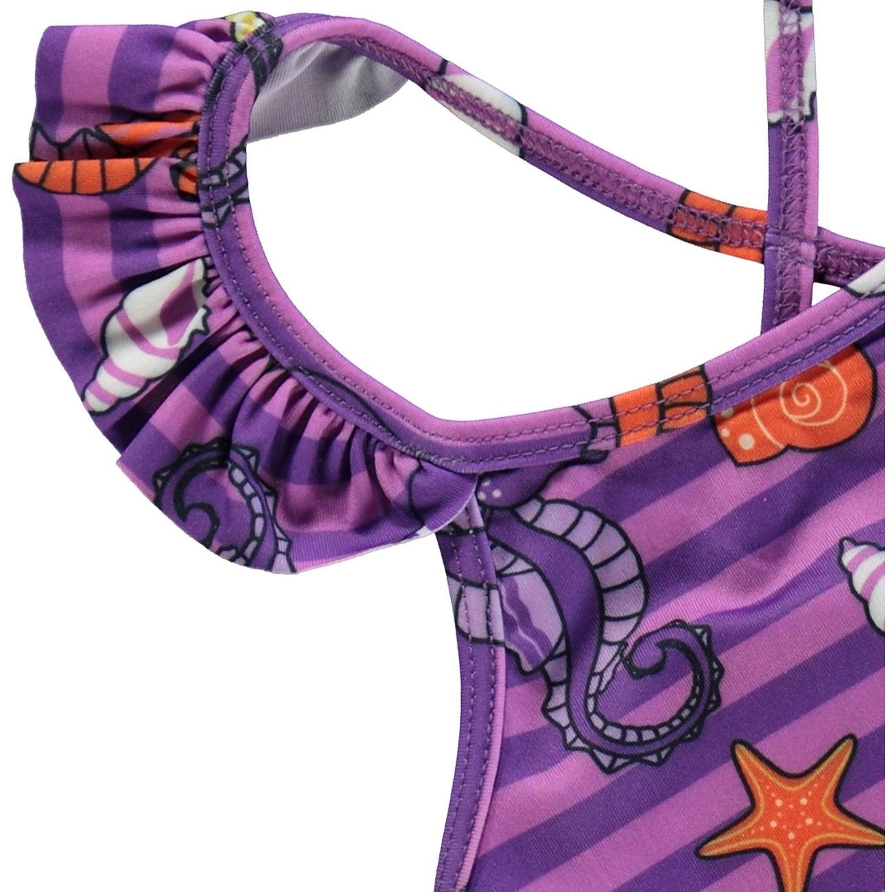 Småfolk Spring Pink UV50 Swimsuit With Seahorses