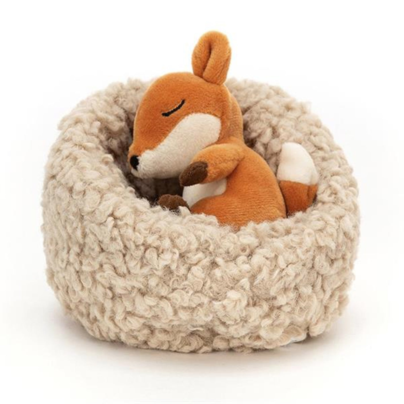 Jellycat Hibernating Fox in Nest 12 cm