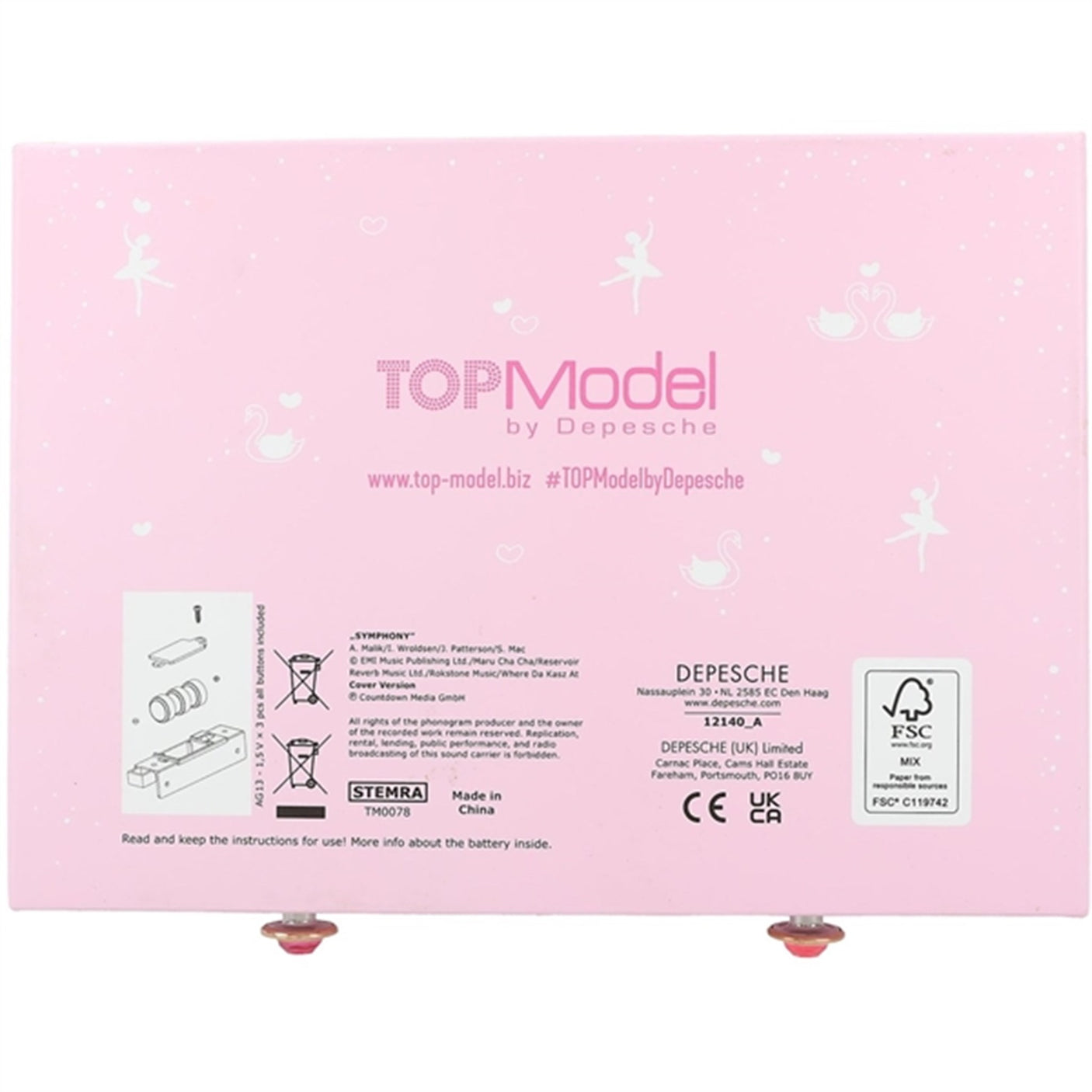 TOPModel Jewellery Box with Code and Music Ballet