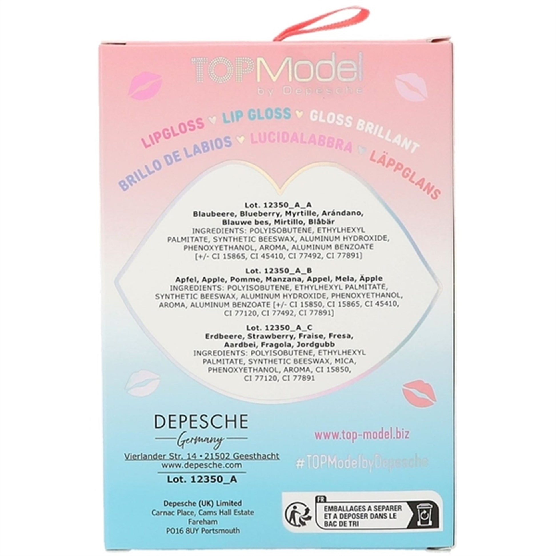 TOPModel Lip Gloss Set Beauty And Me