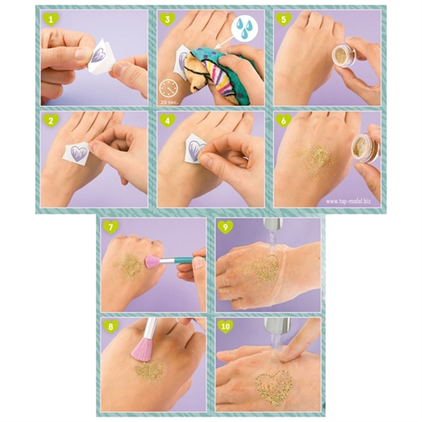 TOPModel Glitter Tattoo Set Fantasy Tiger