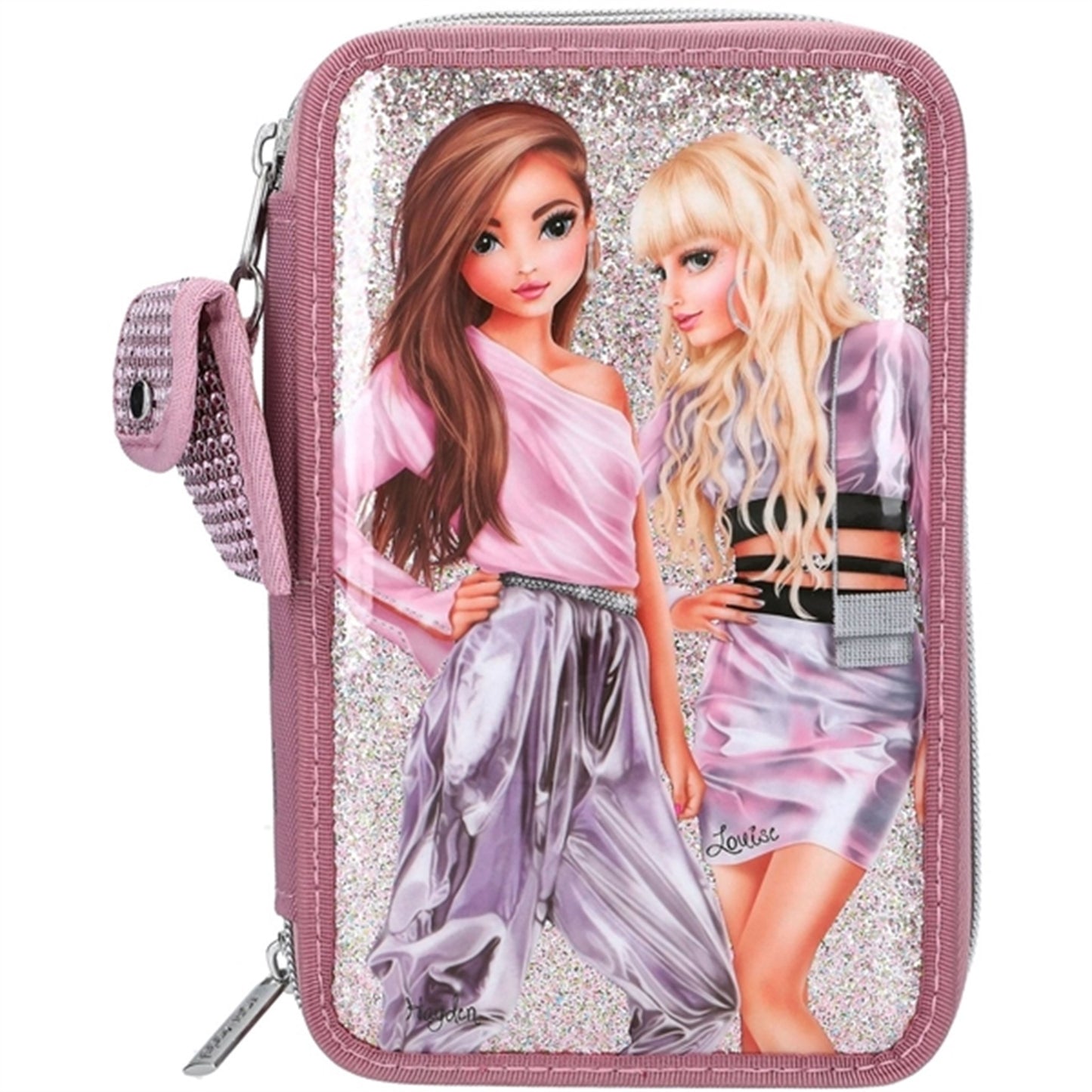 TOPModel Trippel Pencil Case Glitter Queen with Pendant 2