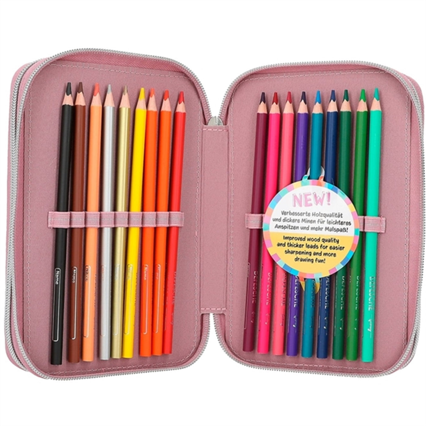 TOPModel Trippel Pencil Case Glitter Queen with Pendant 6