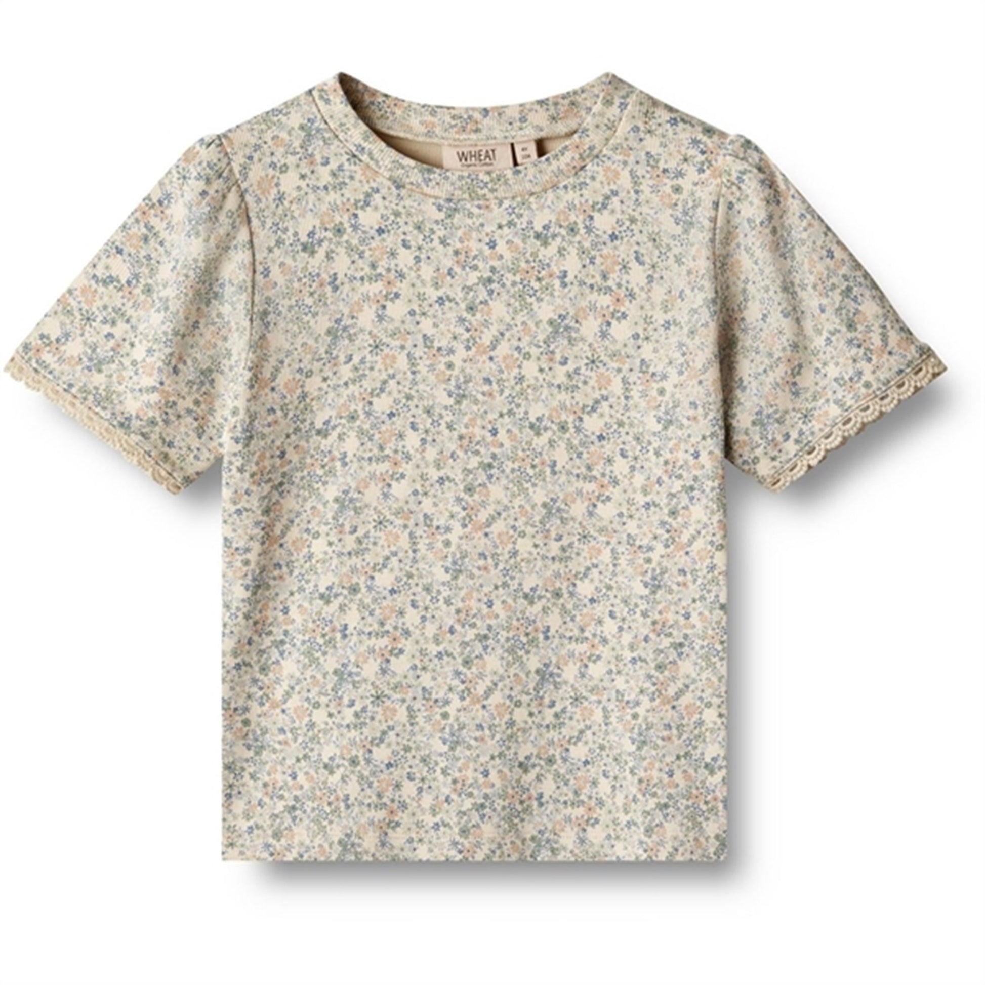 Wheat Sandshell Mini Flowers T-shirt Iris