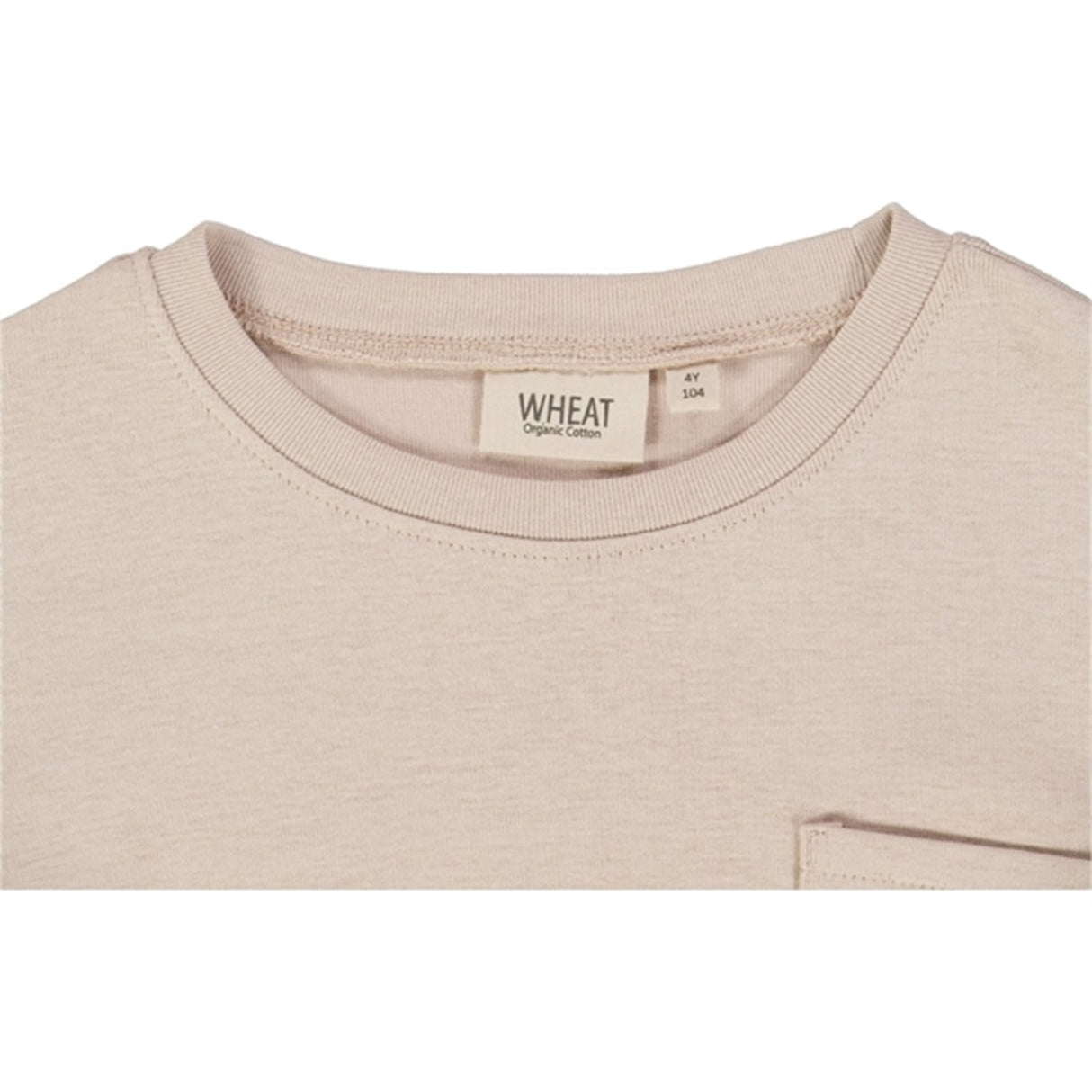 Wheat Pale Lilac Ladybug Embroidery T-shirt