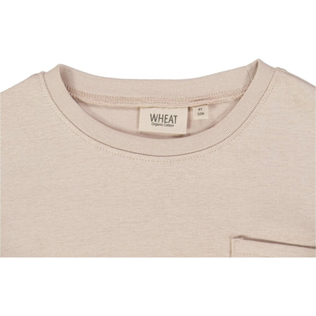 Wheat Pale Lilac Ladybug Embroidery T-shirt