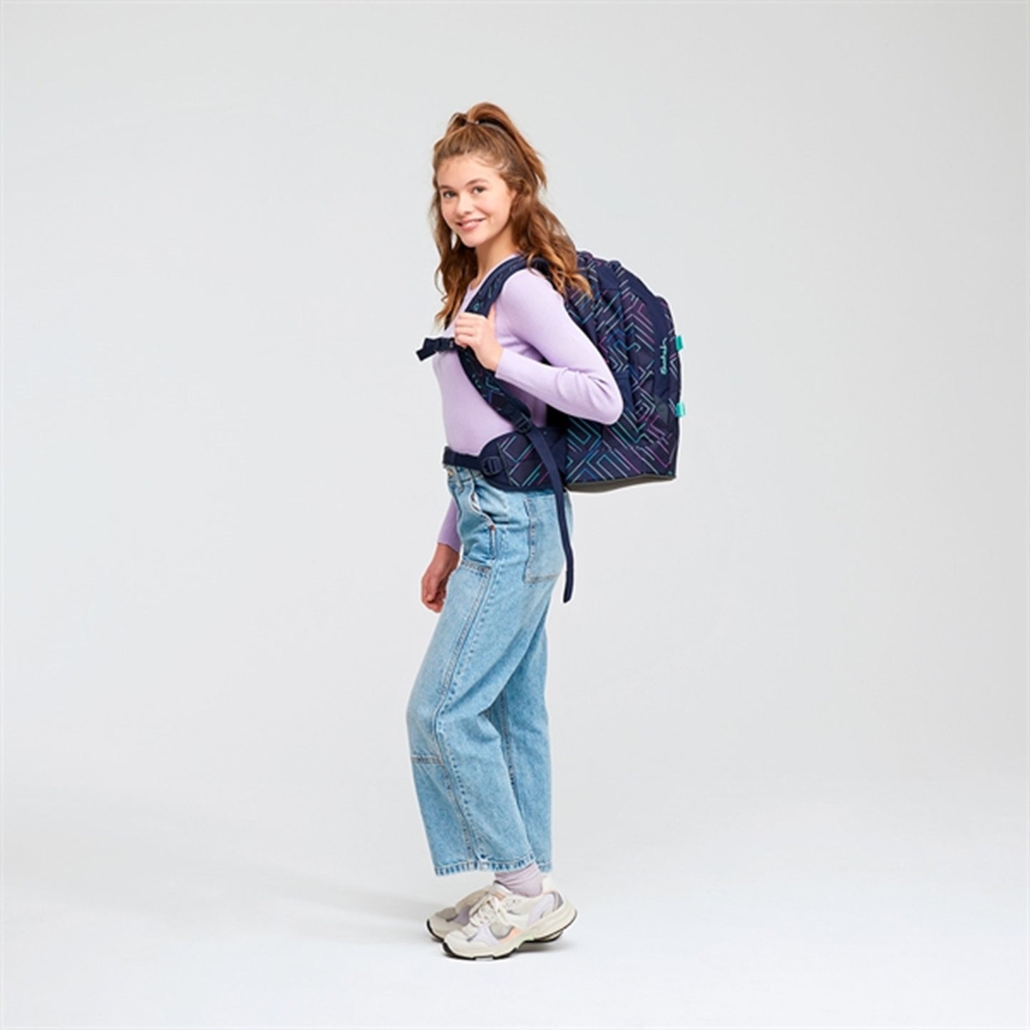 Satch Pack School Bag Purple Laser