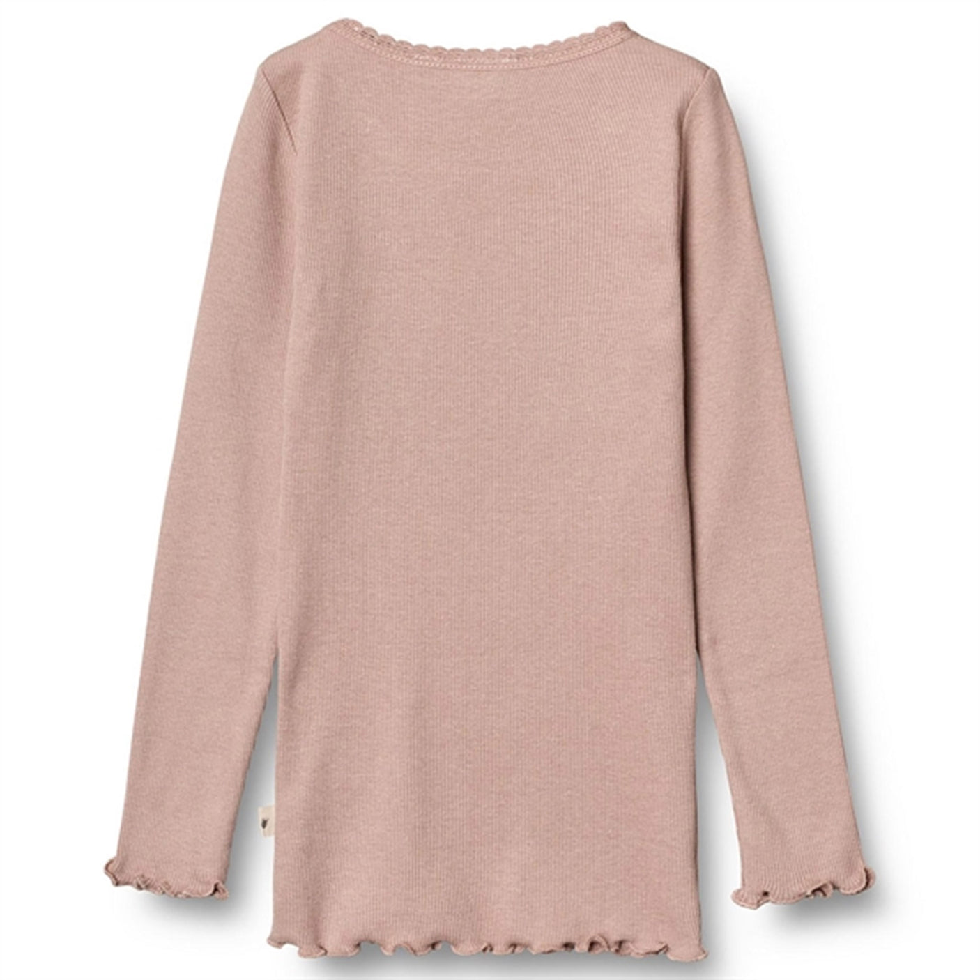 Wheat Rose Melange Rib Blouse Lace