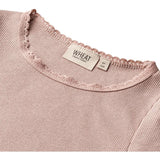 Wheat Rose Rib Lace Blouse