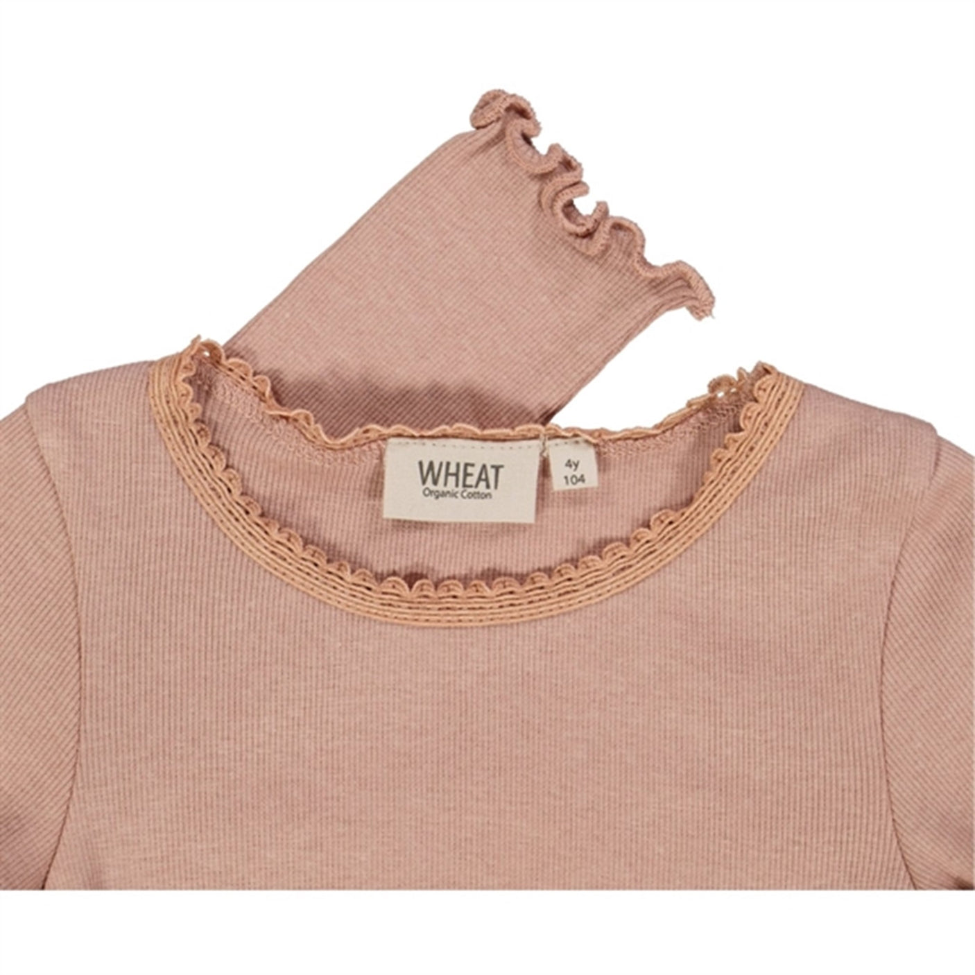 Wheat Rose Dawn Rib Lace Blouse