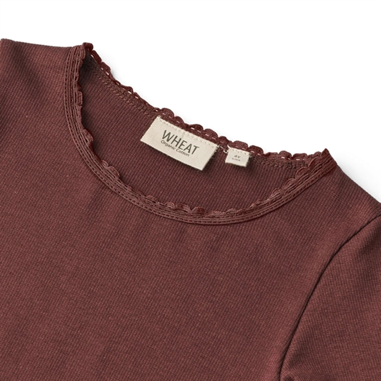 Wheat Aubergine Reese Rib Blouse