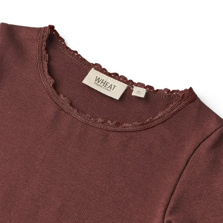 Wheat Aubergine Reese Rib Blouse