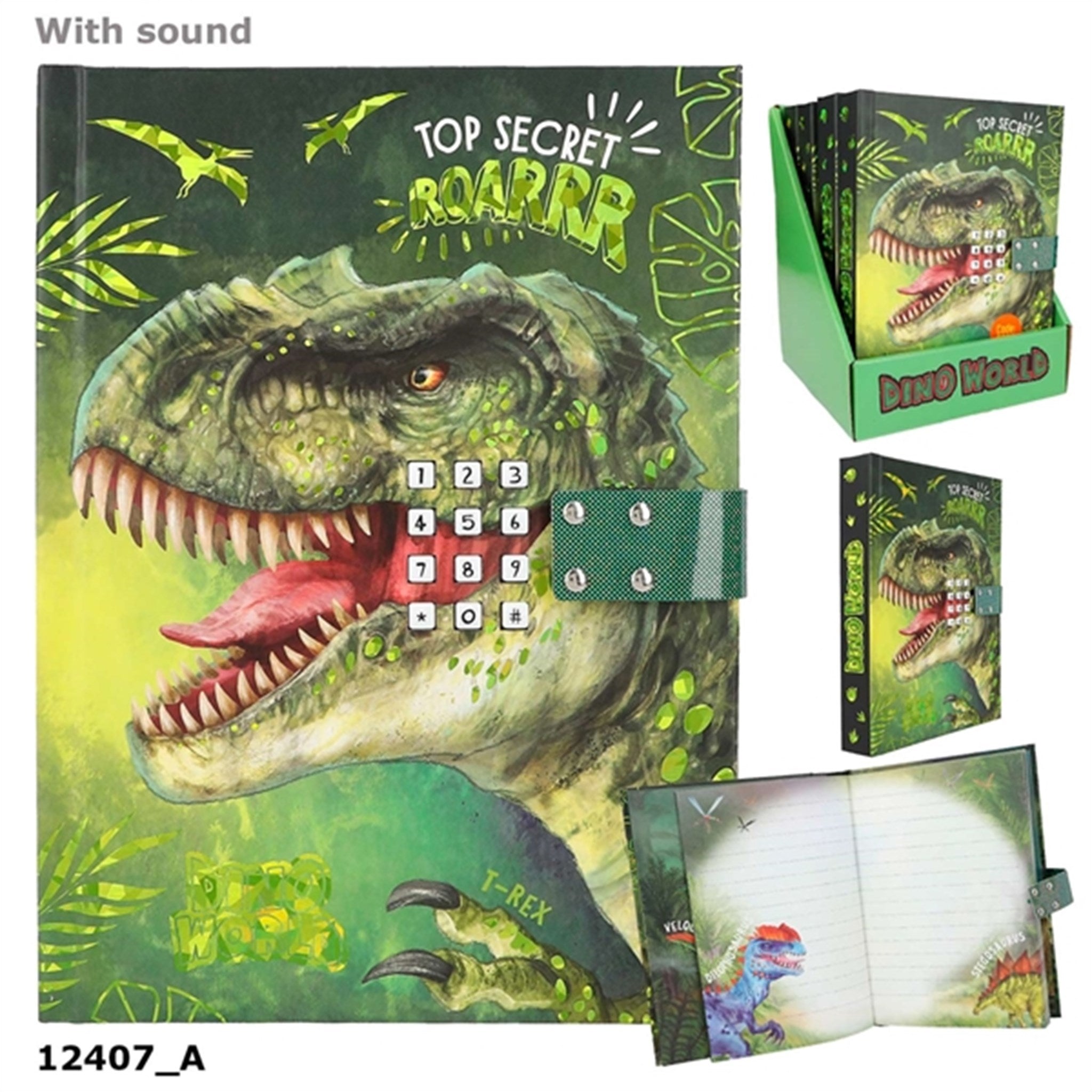 Dino World Secret Code Diary With Sound