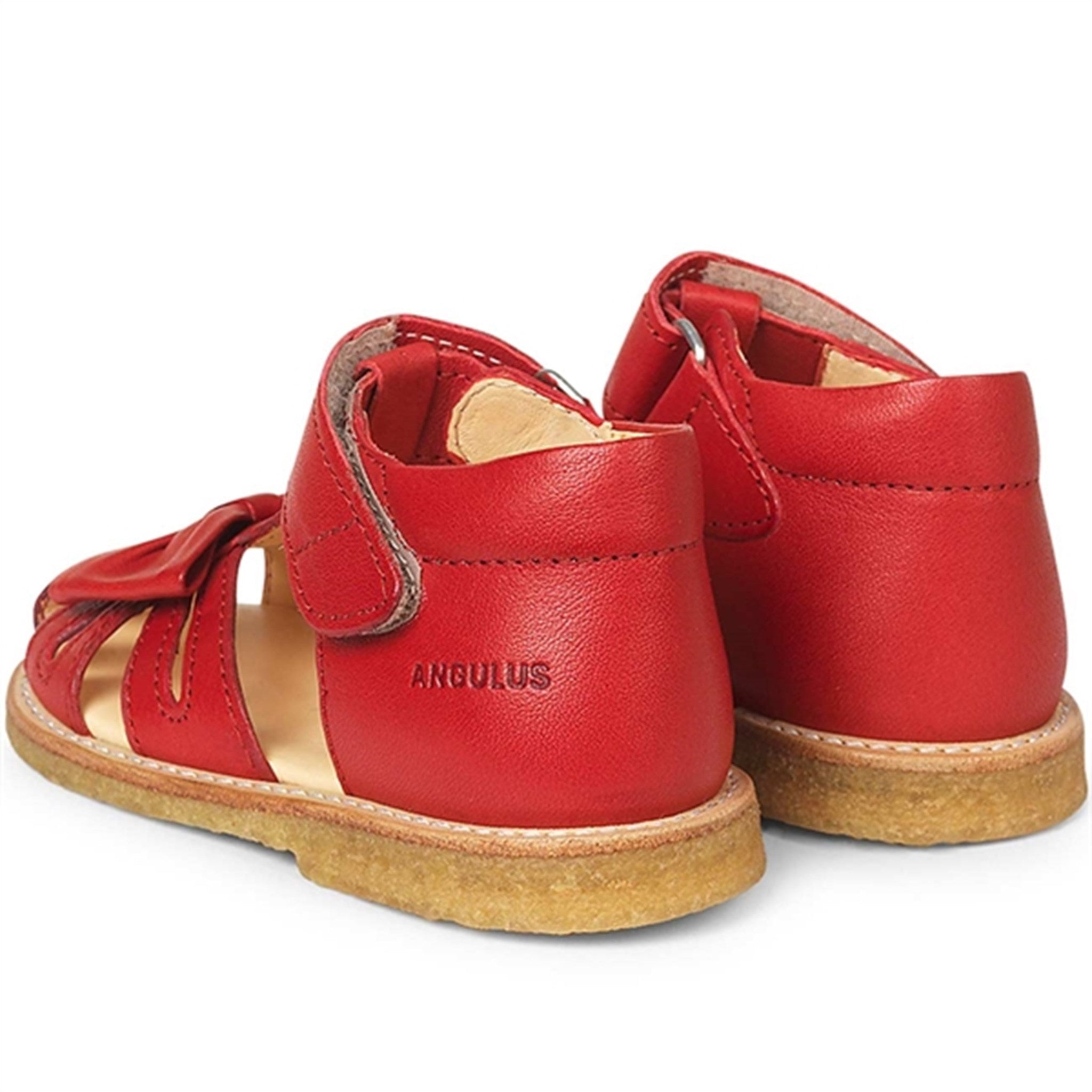 Angulus Starter Sandal w. Bow and Velcro Red 3