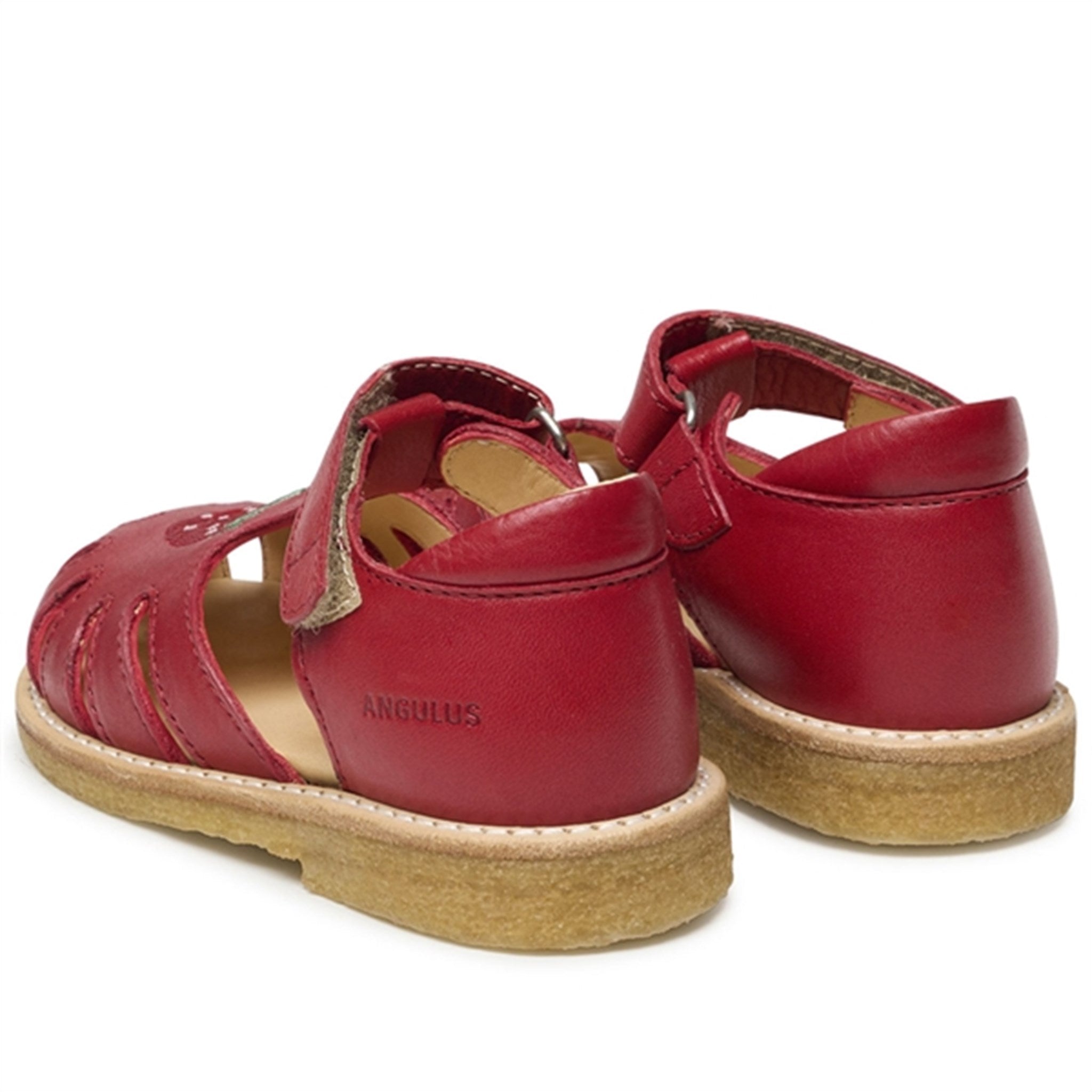 Angulus Sandal w. Strawberry and Velcro Red 2