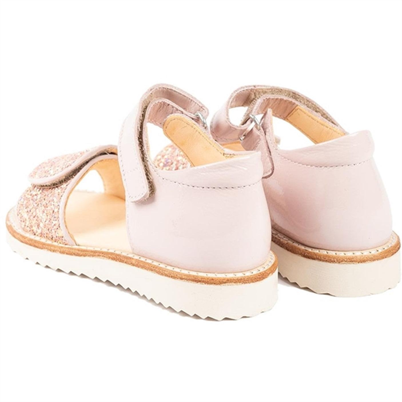 Angulus Sandals Pale Rose/Rose Glitter