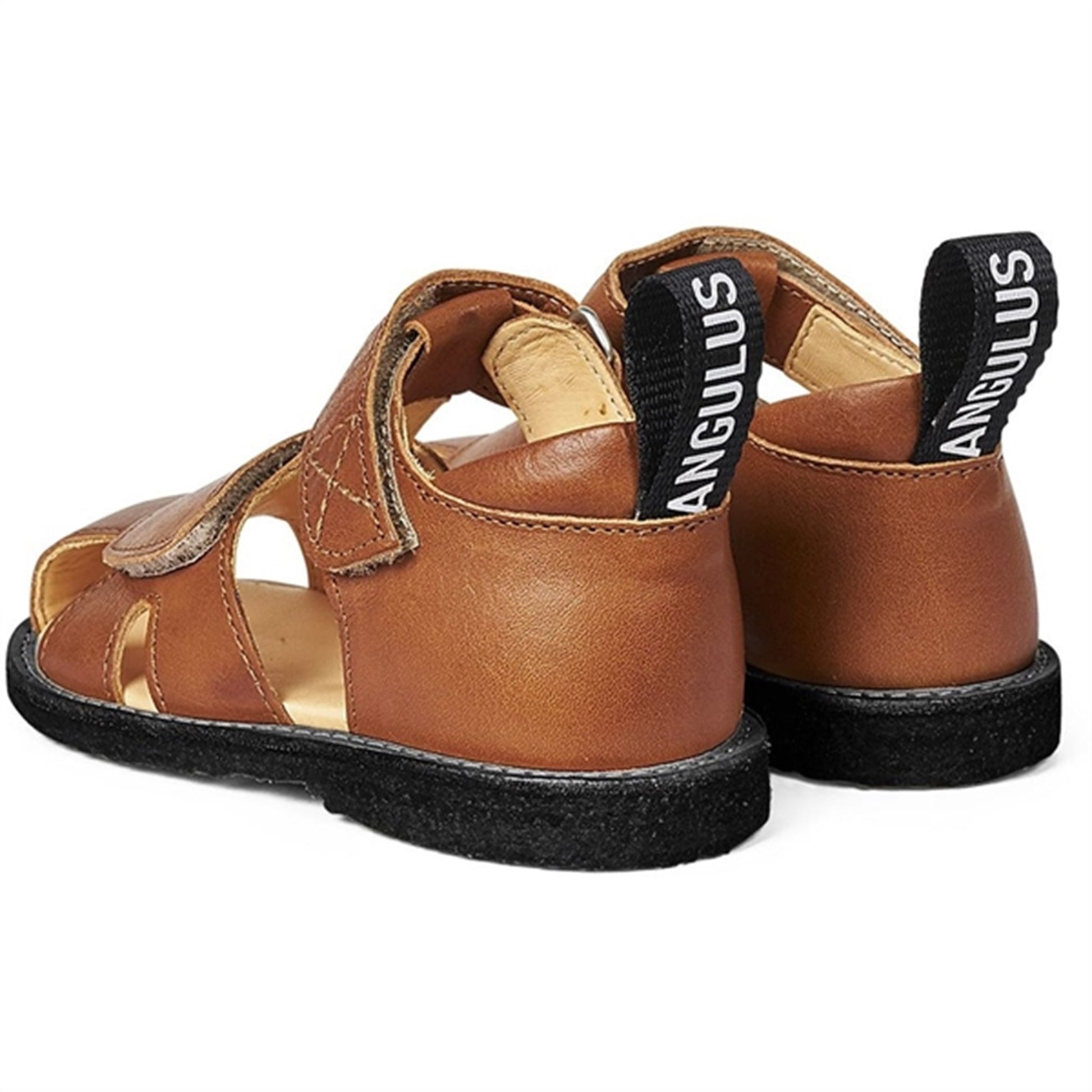 Angulus Starter Sandal M. Velcrolukning Cognac