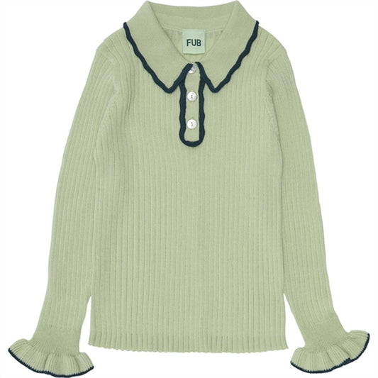 FUB Rib Blouse Pistachio